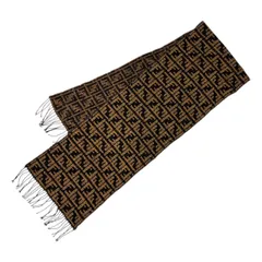 美品 FENDI フェンディ マフラー ブラウン FFマフラー