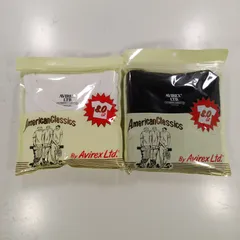 送料無料 AVIREX アヴィレックス クルーネック 半袖Tシャツ パック入り 無地 8オンス