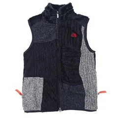 ノースフェイス パープルレーベル ニット切替 フリース ベスト M ブラック NA2977N メンズ THE NORTH FACE