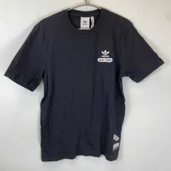 アディダス オリジナルス Tシャツ 韓国 L ブラック メンズ ADIDAS 半袖 ハングル