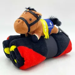 【未使用】リバティアイランド サラブレッドコレクション ぬいぐるみ付きブランケット2 競馬 タグ付