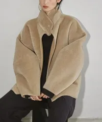 TODAYFUL 25aw Standcollar Boa Jacket 36 ベージュ トゥデイフル 2025aw スタンドカラーボアジャケット 12220006