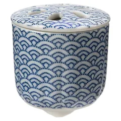 瀬戸焼　ミニ香炉　四海波 (K6167)　お香　練香　香木　空薫　インテリア　愛知県の工芸品