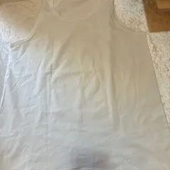 綿100% シンプル タンクトップ　ホワイト　Sサイズ