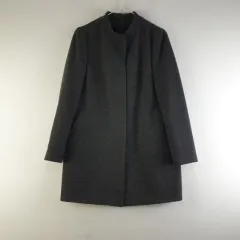 CRESSON レディース ブラック CHECK ロングコート L2377