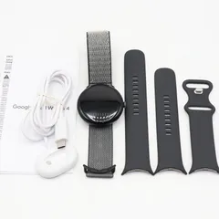 【美品】Google Pixel Watch 4 Wi-Fiモデル 45mm GA09962-US Matte Black アルミケース/Obsidian アクティブ バンド ピクセルウォッチ グーグル 本体