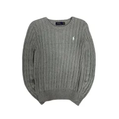 POLO RALPH LAUREN グレー ケーブル編み レディース ニット (XS)