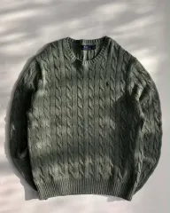 L ポロ ラルフローレン コットン ケーブル ニット セーター