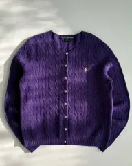 XL ポロ ラルフローレン ケーブル ウール ニット カーディガン