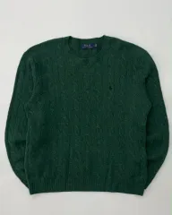 M ポロラルフローレン ウールカシミア ケーブルニット セーター