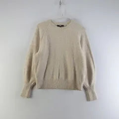 ユニクロ レディースM ベージュ 無地ニット L3906
