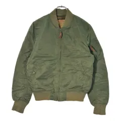 ALPHA INDUSTRIES アルファ インダストリーズ MA-1 フライトジャケット ミリタリー セージグリーン(メンズ SMALL)中古 古着 X2873