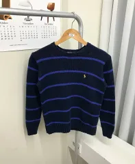 ポロ ボーダー柄 ニット