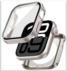 ★Apple Watch カバー 防水 アップルウォッチ ケース Series11/10/9/8/7/6/5/4/Se3/Se2/Se 対応 42mm 2 in 1 前後の保護  42mmスターライト