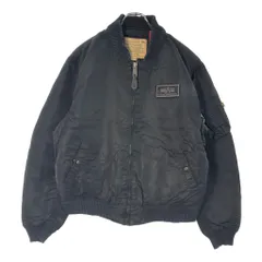 ALPHA INDUSTRIES アルファ インダストリーズ MA-1 フライトジャケット ミリタリー ブラック(メンズ X-LARGE)中古 古着 X2874
