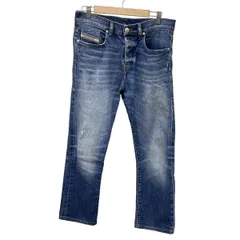 DIESEL(ディーゼル) ジーンズ サイズ32 XS メンズ D-VIKER ブルー フルレングス/ダメージ加工