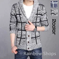 新品未使用カーディガン ニットセーター ニット メンズ セーター ニットウェア ニットカーディガン 長袖 セーター トップス かっこいい シンプル メンズファッション おしゃれ カジュアル 春