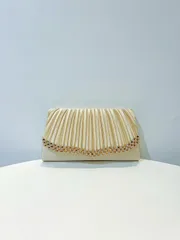 レディースバッグ 【今だけ限定特価】2way クラッチバッグ 結婚式 パーティーバッグ ラインストーン プリーツ 上品 華やか 披露宴 お呼ばれ ショルダーバッグ 日本発送