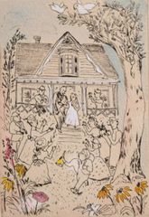 いわさきちひろ 「赤い毛糸帽の少女」 リトグラフ 真作保証 限定500部