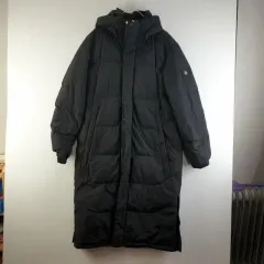 アシックス メンズ100 ダウンジャケット ロング丈 ブラック アウター L0506