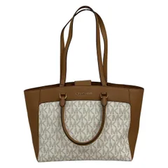 MICHAEL KORS(マイケルコース) トートバッグ - ブラウン×白 レザー