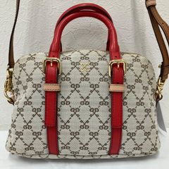 美品】ケイトスペードリボン柄2way トートバッグショルダーバッグ 