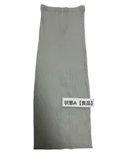 【良品】エムエムシックス メゾンマルジェラ MM6　2021年製 リブ ロングスカート ライトグレー スリット レディースのサムネイル