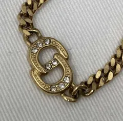 【2月末迄】Christian Dior 喜平 ブレスレット CD ラインストーン ディオール ヴィンテージ