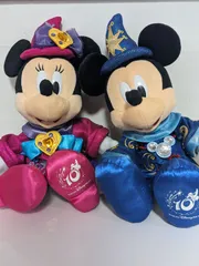東京ディズニーシー開園10周年記念のミッキーマウスとミニーマウスのぬいぐるみ