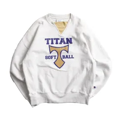 Champion リバースウィーブ プリントスウェット ホワイト M