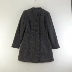 バナナリパブリック レディース XS ブラック ツイード ジャケット ロング丈 K9375