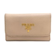 極美品 PRADA 4連キーケース サフィアーノ キーリング付き R8YC42