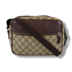 GUCCI グッチ　GGスプリーム　クロスボディバッグ　ショルダーバッグ　ブラウン　114291