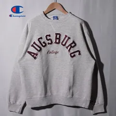 青刺繍タグ 80s USA製 チャンピオン Champion スウェット XL グレー フェード 雰囲気系 カレッジ AUGSBURG College アウクスブルク大学 ヴィンテージ Vintage 古着 E3030