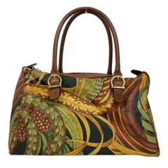 FERRAGAMO/SalvatoreFerragamo(サルバトーレフェラガモ) ハンドバッグ - 黒×ブラウン×マルチ レザー