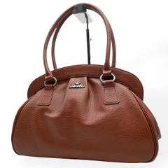 未使用級　濱野皮革工藝 HAMANO ハンドバッグ　皇室御用達　本革　ブラウン