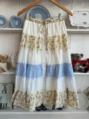 パッチワーク ロング スカート