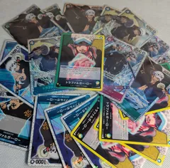 【SR10枚】ロー 21枚セット 海賊旗ミラー6枚入 赤 緑 青 トラファルガー・ロー ワンピースカード ワンピカ デッキパーツ まとめ売り キラ大量