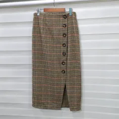 未使用品 AZUL BY MOUSSY CHECK ロング スカート - ウィメンズM