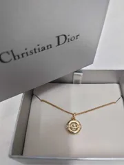 【2月末迄】Christian Dior CDロゴ チェーンネックレス ラインストーン　箱付