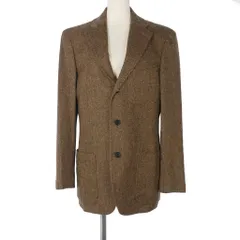 ノーブランド テーラードジャケット ブレザー ブラウン 茶色