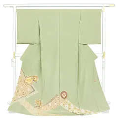 ※記念感謝祭【仕立無料】特撰本加工京友禅伝統工芸手描き、本金、刺繍入色留袖☆王朝正倉院古代菱華文図(10012569)