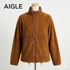 AIGLE POLARTEC フリースジャケット 日本製 CM.50 マスタード メンズM相当