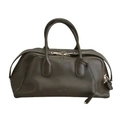 トッズ TOD'S ダルセナ ミディアム レザー ボストンバッグ トート ハンド イタリア製 ブラウン シルバー金具 レディース F-YA1210のサムネイル