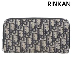 ディオール  10-BO-0252 オブリークジャガードロングウォレットラウンドジップ長財布 メンズ