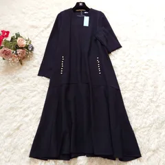 新品　組曲　クミキョク【WEB限定】コンフォータブルドレープ ワンピース　大きいサイズ　パール　ロング丈　長袖　ダークネイビー　6　4L　洗える　ホームクリーニング可能　オケージョン　パーティー　お呼ばれ　結婚式　二次会　KUMIKYOKU