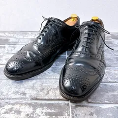 REGAL リーガル【26.5cm】黒レザー ウイングチップドレスシューズ メダリオン レースアップ ブラック