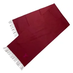 極美品 LOUIS VUITTON ルイヴィトン マフラー カシミヤ ワインレッド