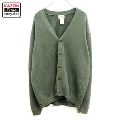 00s L.L.Bean コットン ニットカーディガン メンズ 表記Lサイズ