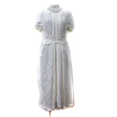 スナイデル SNIDEL ワンピース ロング 半袖 F 白 オフホワイト /YI